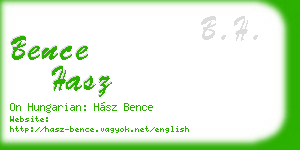 bence hasz business card